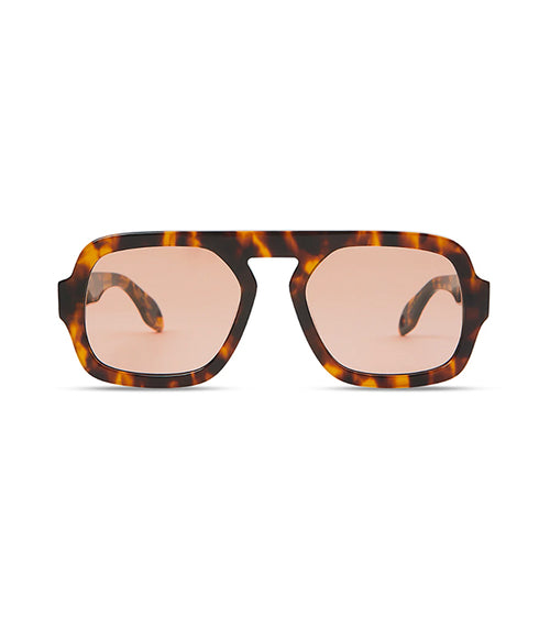 Jane Sunglasses - Brown Tortoise w/ Maroon Lenses